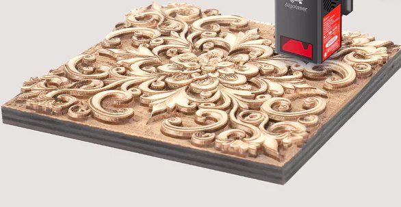 Grabado en relieve sobre madera con láser