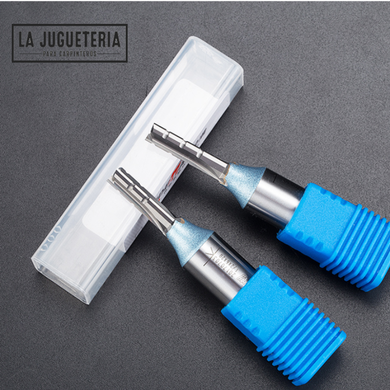 Fresa tipo flauta de corte recto 6*20 corte para CNC y router. Vástago de 1/2". Ref.G30