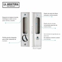 Cerradura de Bolsillo con Llave para Puerta Corrediza - Ajustable para Puertas de Madera de 35 mm a 45 mm