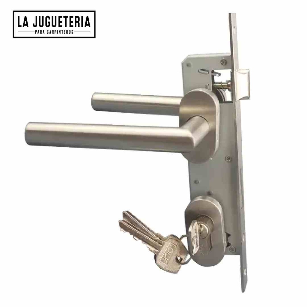 Cerradura de Puerta Estrecha con Manija Moderna de Acero Inoxidable 304