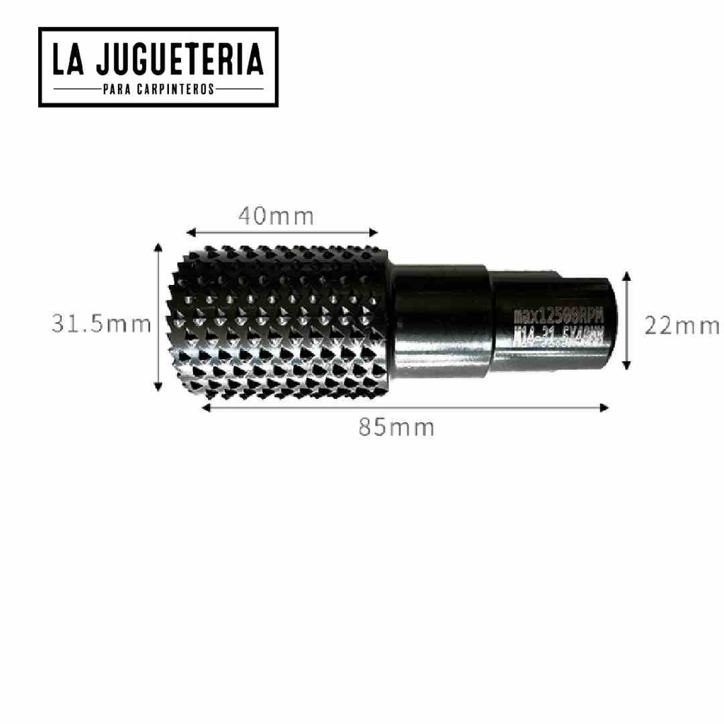 Cilindro Escofina Esférica Para Amoladora Angular de desbaste M14