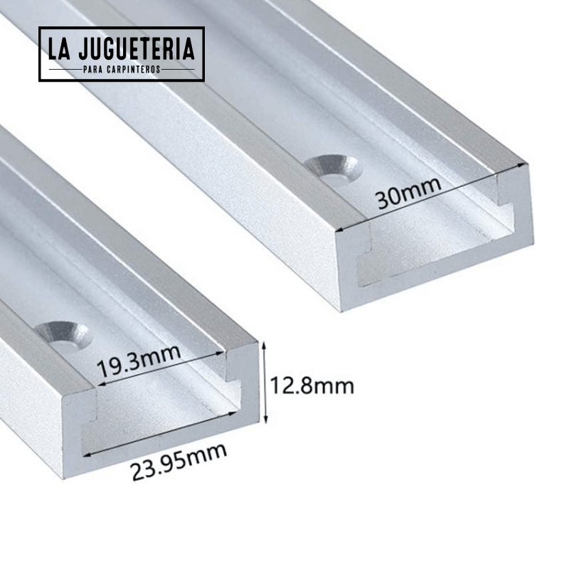 Guía o Riel en T Universal en Aluminio para Proyectos de Sierra o Router 800mm