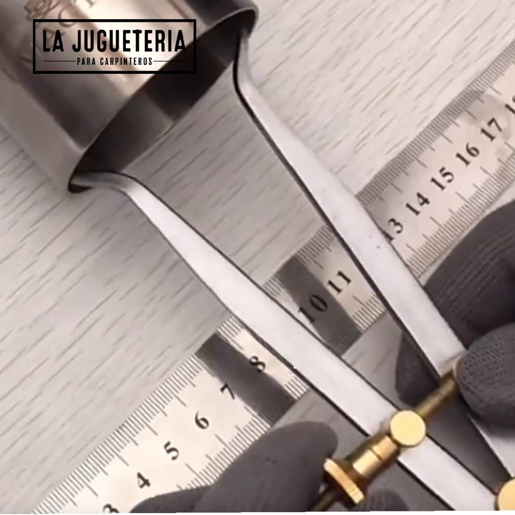 Compás de 3.93 pulgadas, ajustable, con cerradura, divisor de acero al carbono, compás de artesanía de cuero ó madera