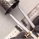 Compás de 3.93 pulgadas, ajustable, con cerradura, divisor de acero al carbono, compás de artesanía de cuero ó madera