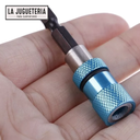Portapuntas magnético para destornillador, vástago hexagonal 1/4" azul