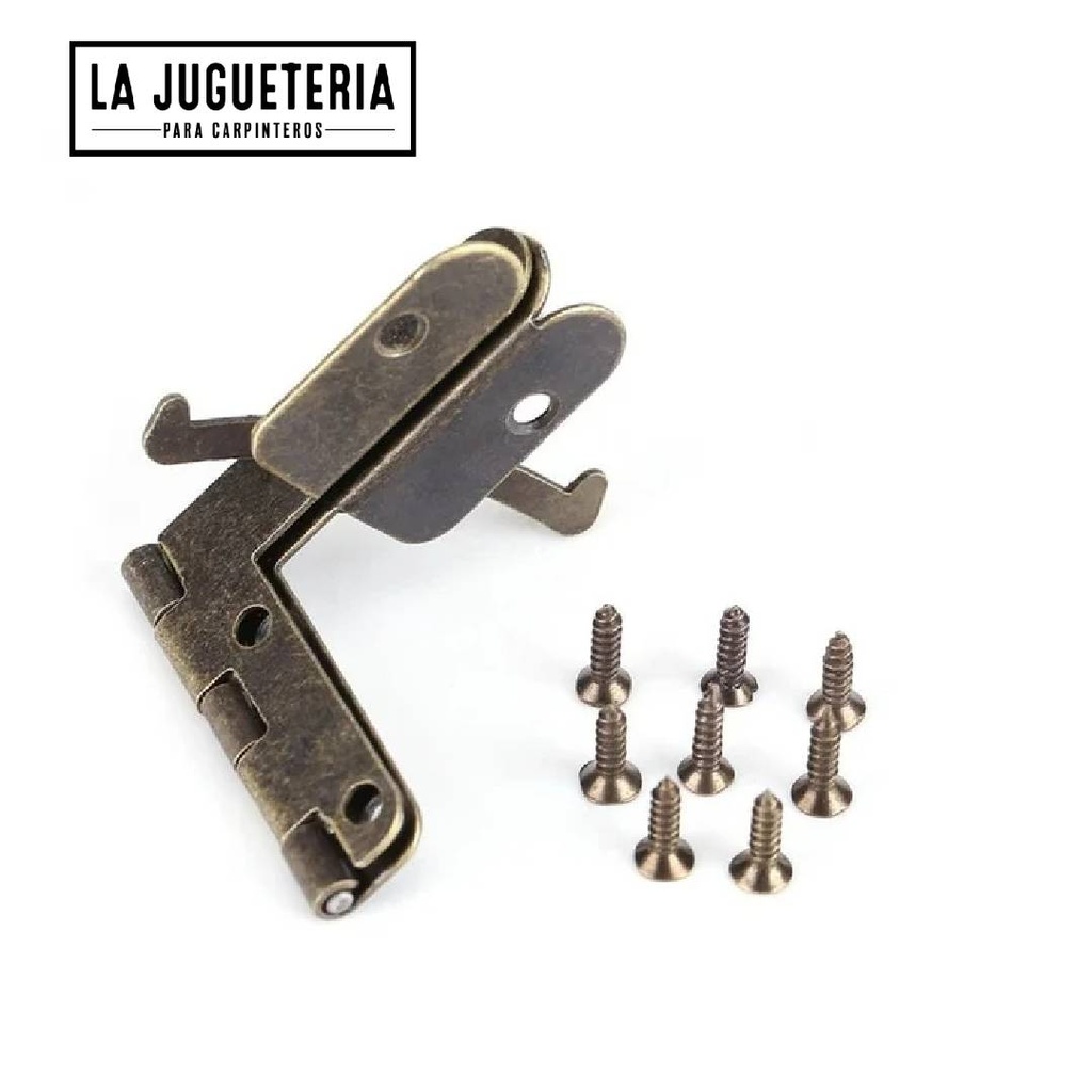 Bisagras de latón macizo para el cuadrante del joyero de madera color BRONCE