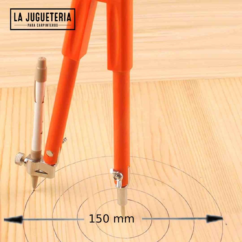 Compás de 3.93 pulgadas, ajustable, con cerradura, divisor de acero al carbono, compás de artesanía de cuero ó madera
