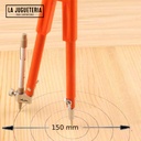 Compás de 3.93 pulgadas, ajustable, con cerradura, divisor de acero al carbono, compás de artesanía de cuero ó madera