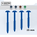 Tornillo pocket hole #8 x 1-1/2 pulgadas ,(38mm) BLUE-KOTE, caja de 100 unidades
