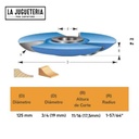 Fresa para Trompo Industrial Bore 24mm (1"),  Perfil de Panel Elevado, Cortador para Panel de Puerta, Pecho de Paloma