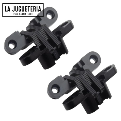 Bisagra Oculta de Aleación de Zinc | Diseño Elegante y Moderno | Ideal para Gabinetes y Puertas | Negro Mate 90mm x 50mm