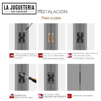 Bisagra Oculta de Aleación de Zinc | Diseño Elegante y Moderno | Ideal para Gabinetes y Puertas | Negro Mate 90mm x 50mm
