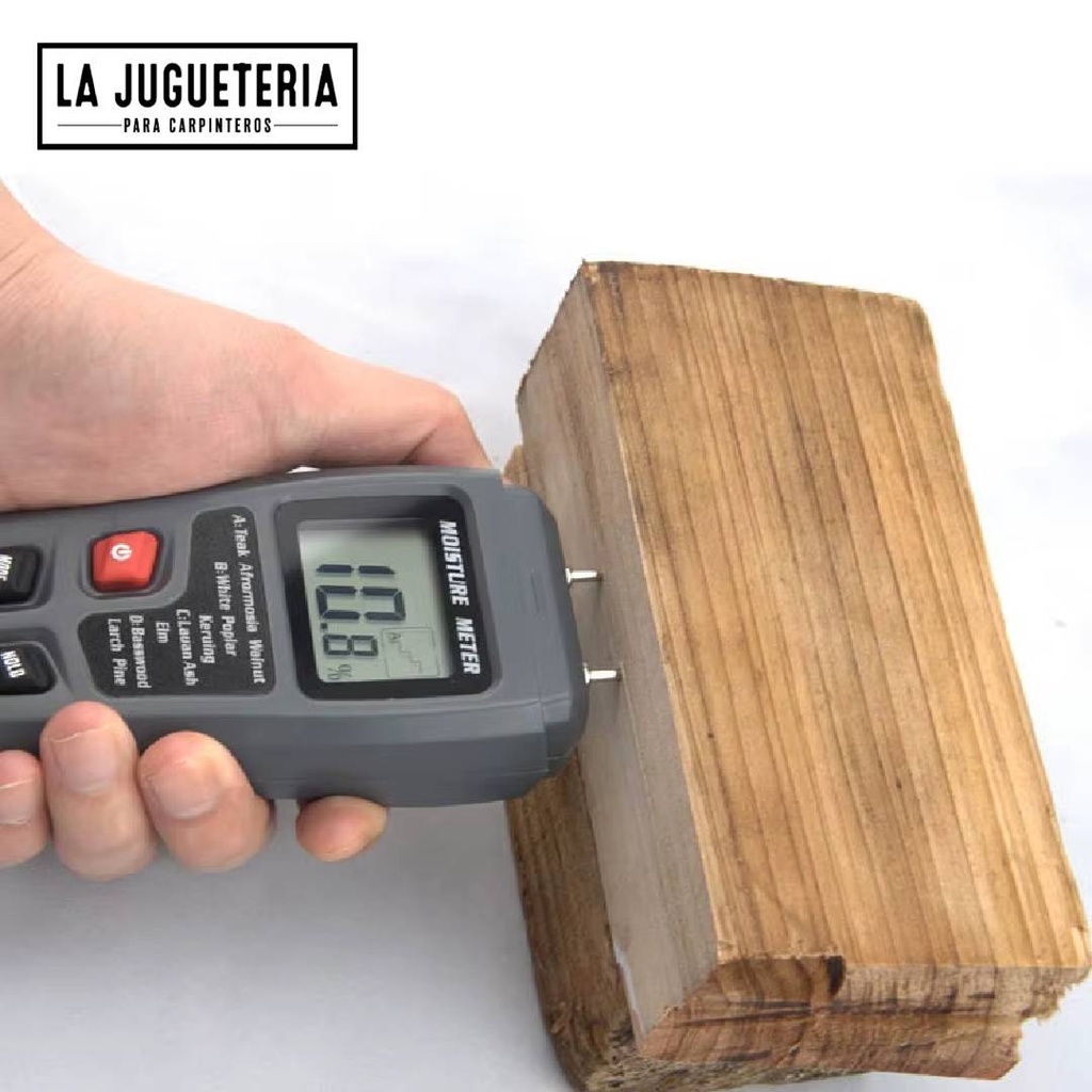 Detector de humedad digital con dos pines de medición para madera, paredes