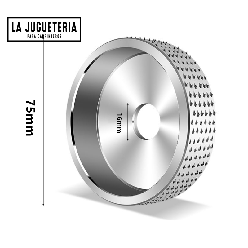 Disco para amoladora de 16 mm de ancho para lijar o desbaste de madera