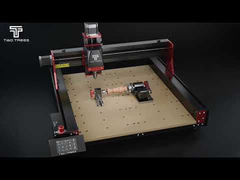 Paquete Completo Fresadora CNC Two-trees TTC450 PRO con Láser 20w, 2 motores Motor de Husillo 500w + motor 775, Módulo Rotativo 4 Axis y Accesorios para Grabado y Fresado de Alta Precisión