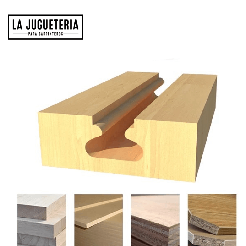 Fresa para ranurar frontales de cajón/agarraderas, punta 3/4 . Vástago de 1/2". Ref.G24