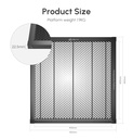 Medidas de la plataforma: 450 x 450 x 22,5 mm, área útil 400 x 400 mm