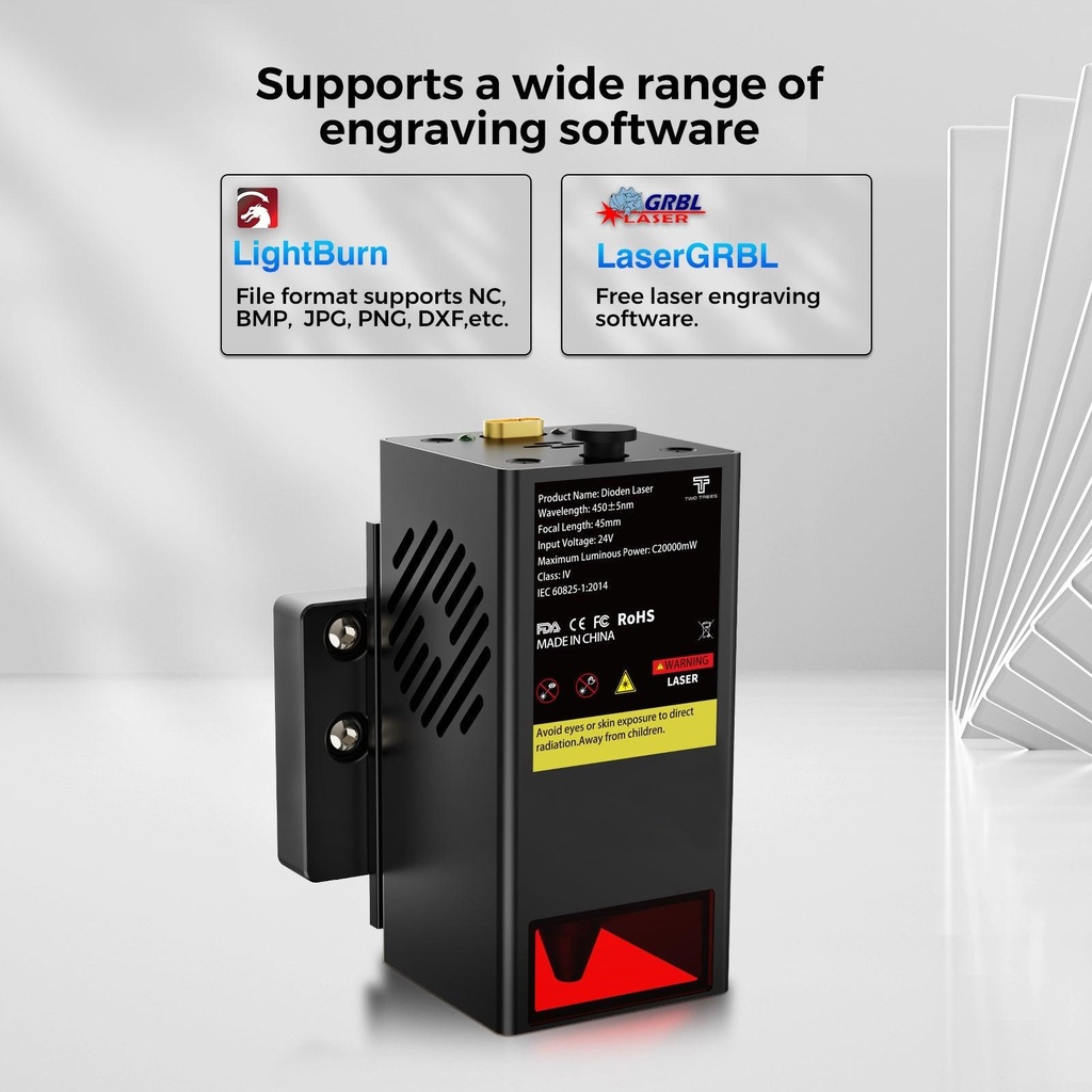 Compatible con LightBurn y LaserGRBL