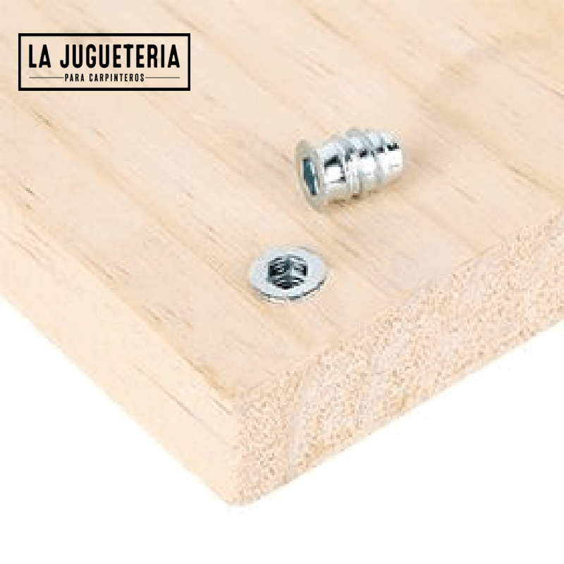 Tuerca de embutir M6 x 15mm-pack 30 unidades