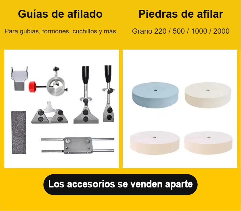 Guías y piedras opcionales