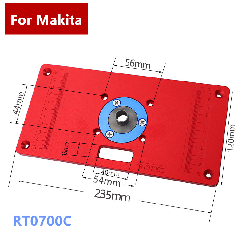 Placa de inserción para router 235*120mm para Makita