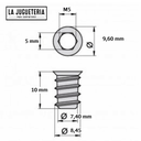 Tuerca de embutir M5 x 10mm-pack 50 unidades