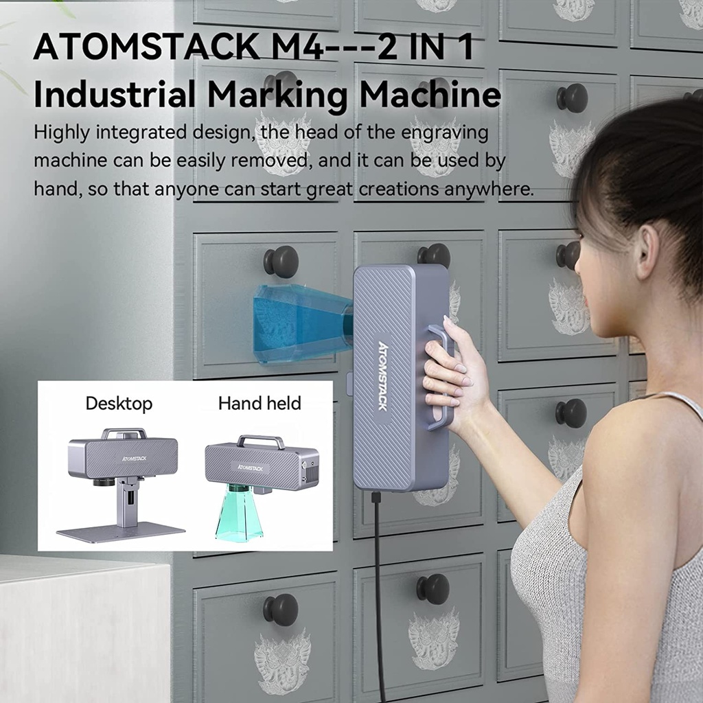 ATOMSTACK M4 Grabador láser de fibra Portátil