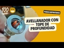 Avellanador 3.0 x 8 mm de cuello con tope Ajustable para madera profundidad 2.5-10.5 mm