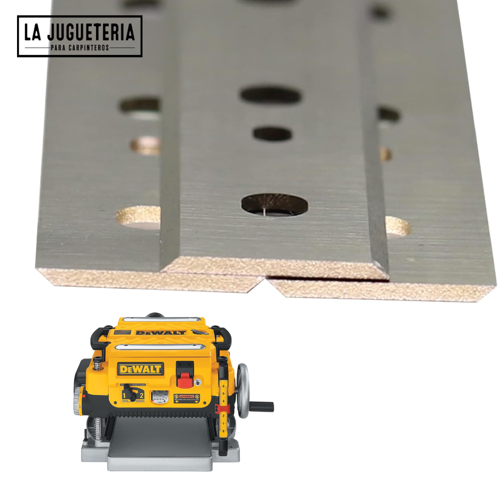 Cuchillas cepilladoras HSS para DeWalt DW735 7352 735X de espesor con reemplazo de 13 pulgadas tratadas térmicamente de doble filo 1 juego (3 piezas)