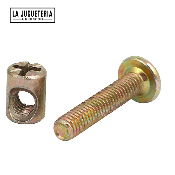 Tornillos Uxcell hexagonales, cabeza plana M6 - 60 mm con perno. Especiales para camas.