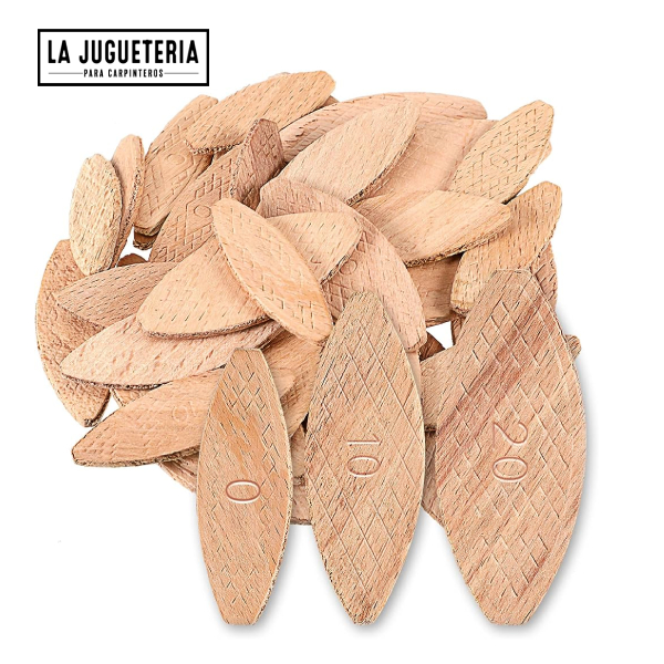 Galletas de madera (Biscuits) N° 00. Para uniones en trabajo de carpintería.