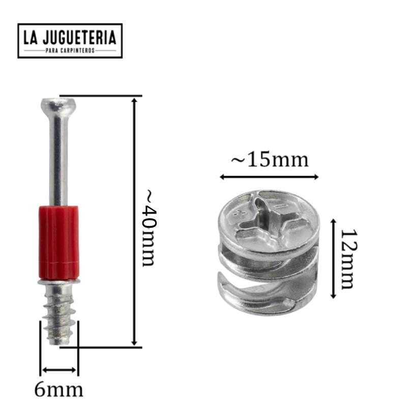 Mini Fix. Tornillo y tuerca.
