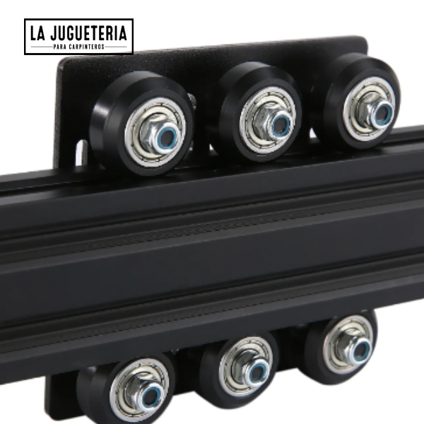Placa de pórtico (gantry) con 6 ruedas POM para perfiles 2040 y 4040 Tipo V.