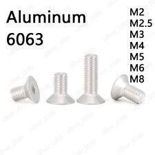 Tornillos hexagonales de cabeza plana M5 - 35 mm. Aluminio 6063 - Bolsa 10 unidades