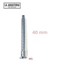 Tornillos hexagonales para madera M5 - 40 mm de largo compatibles con IKEA Part 104321/104322 (tornillos de estante KALLAX) .