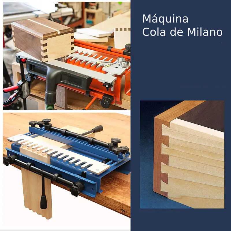 Maquina de uniones cola de milano, con plantilla de corte de  1/2". 