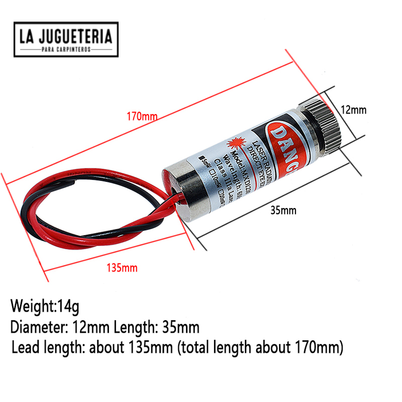 Laser para máquinas Grado Industrial, P0.05, 1 piezas, 3V-5V, 5mW