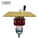 Kit de elevación de enrutador con placa de aluminio para motores de 65mm de diámetro, mesa de enrutador de carpintería, banco de trabajo, recortadora, máquina