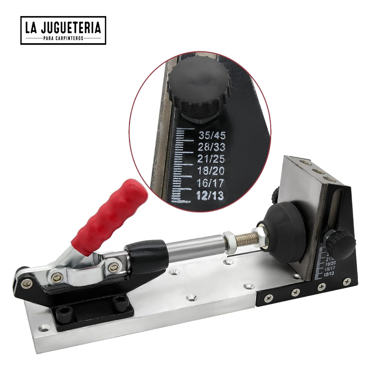 Kit de plantilla de agujero de bolsillo con abrazadera, plantilla de tornillo de bolsillo profesional y mejorada, plantilla de agujero de bolsillo ajustable...