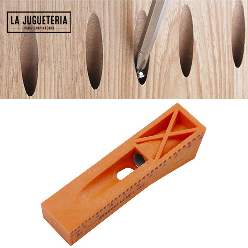 Plantilla para  agujeros oblicuos tipo "pocket". Mini jig