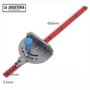 Aleación de aluminio roja de 15.748-47.244 in, riel tipo T, ranura en T para carpintería, junta oblicua
