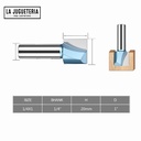 Fresa niveladora / limpiafondos con corte de 1" (25.40 mm) y vástago de 1/4" (6.35 mm). Ref. G