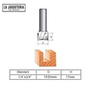 Fresa niveladora / limpiafondos con corte de 3/4" (19.05 mm) y vástago de 1/4" (6.35 mm). Ref. G