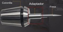 Adaptador para vástago de la fresa de router 6.35-3.175