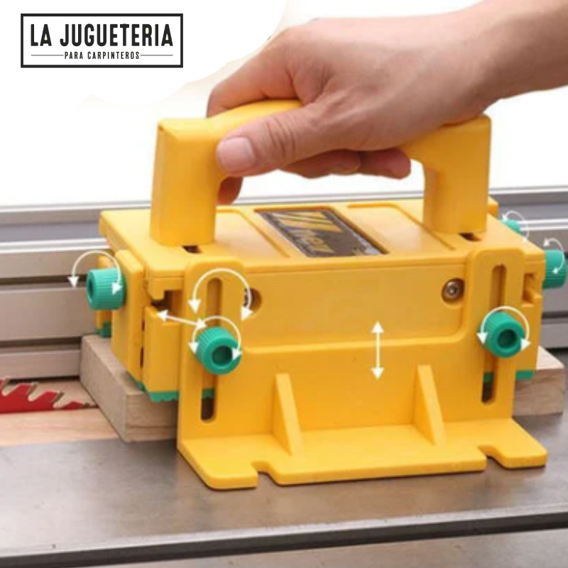 Bloque de empuje Microjig 3D - Herramienta esencial para sierras de mesa, de banda, rebajadoras y ensambladoras