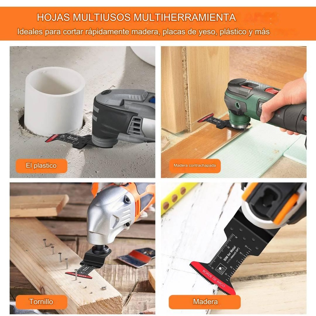 Hoja de sierra oscilante de diente japonés para madera, hojas multiherramienta oscilantes, corte limpio para madera y plástico