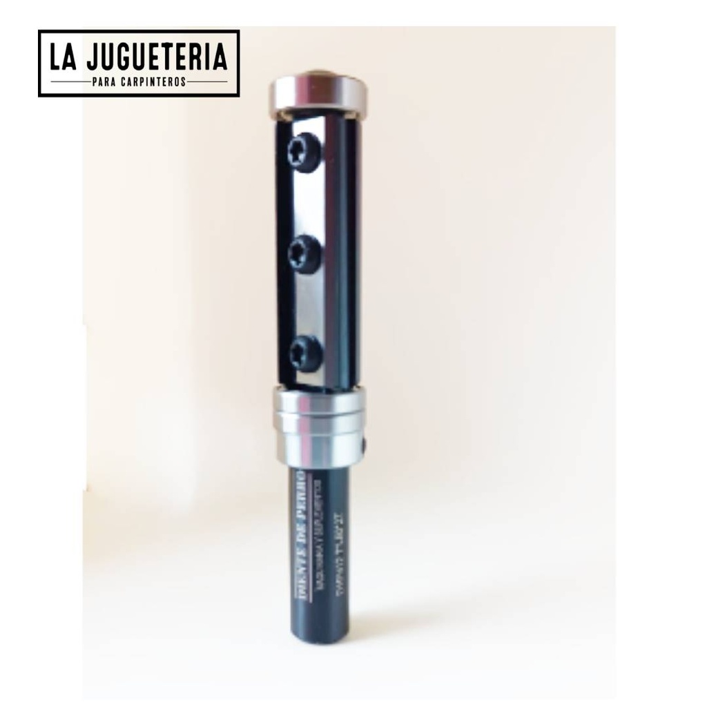 Fresa de corte recto 50 mm de inserto, copiadora con doble rodamiento. Vástago de  1/2". Ref. G52