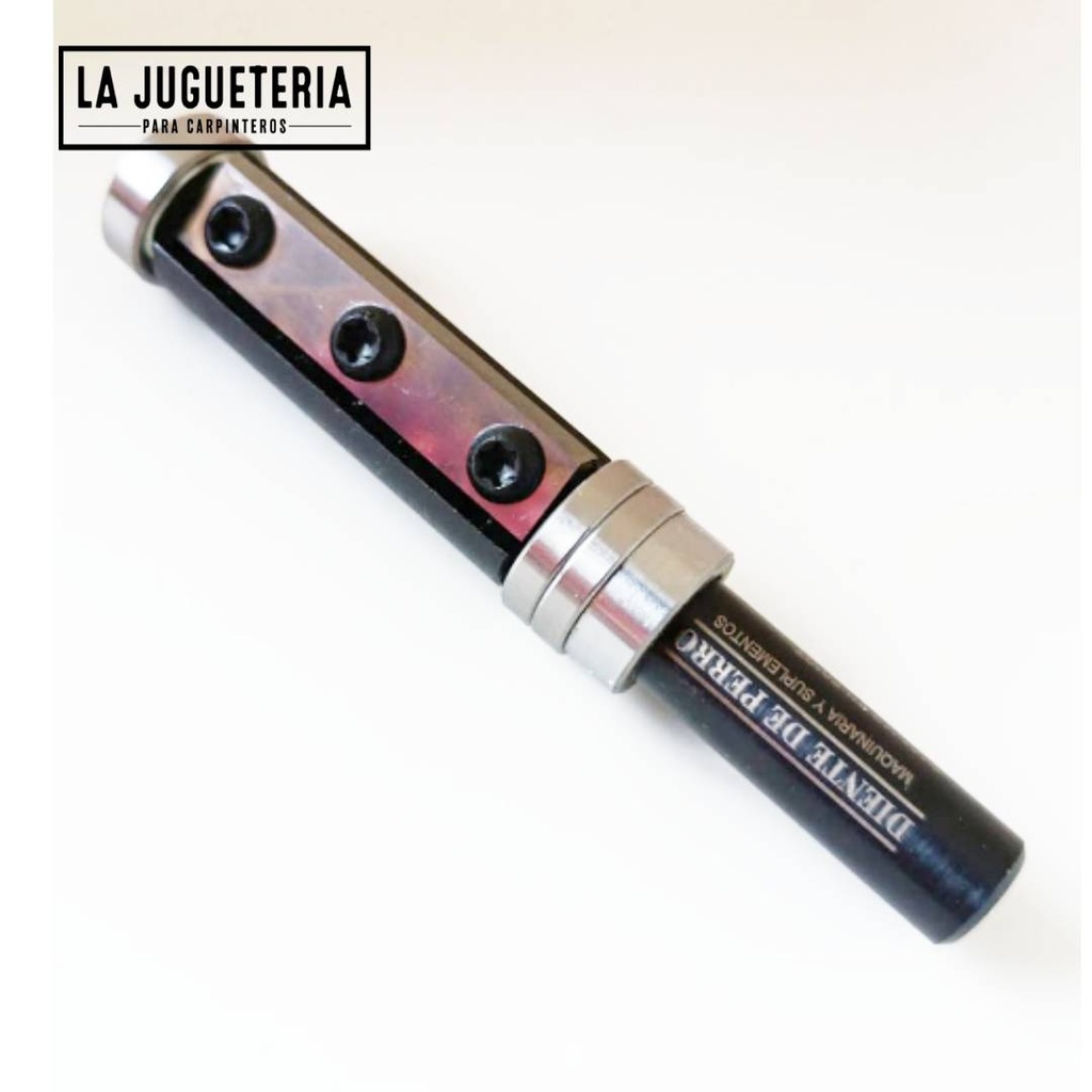 Fresa de corte recto 50 mm de inserto, copiadora con doble rodamiento. Vástago de  1/2". Ref. G52