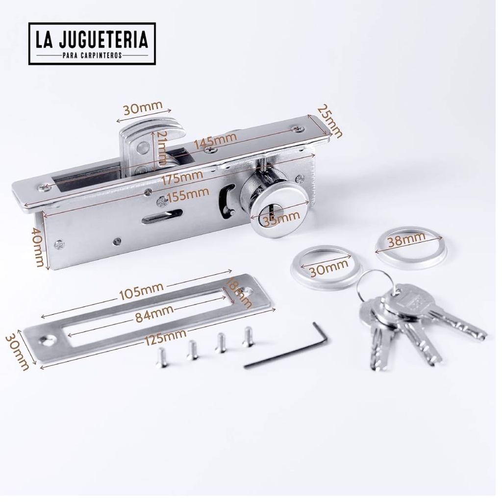  Cerradura (o Llavin) para puerta corrediza