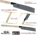 Sierra japonesa SUIZAN Sierra de tracción Kataba (de un solo filo) de 10,5 pulgadas para carpintería